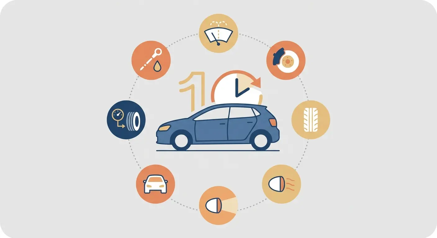 Monthly vehicle self-check routine